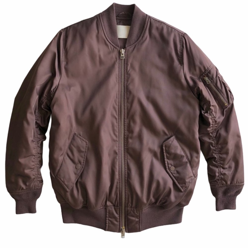 Wilfred Free Plum Brown Boyfriend Bomber Jacket 1